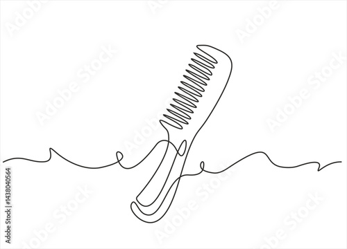 Comb Continuous one Line Icon	
