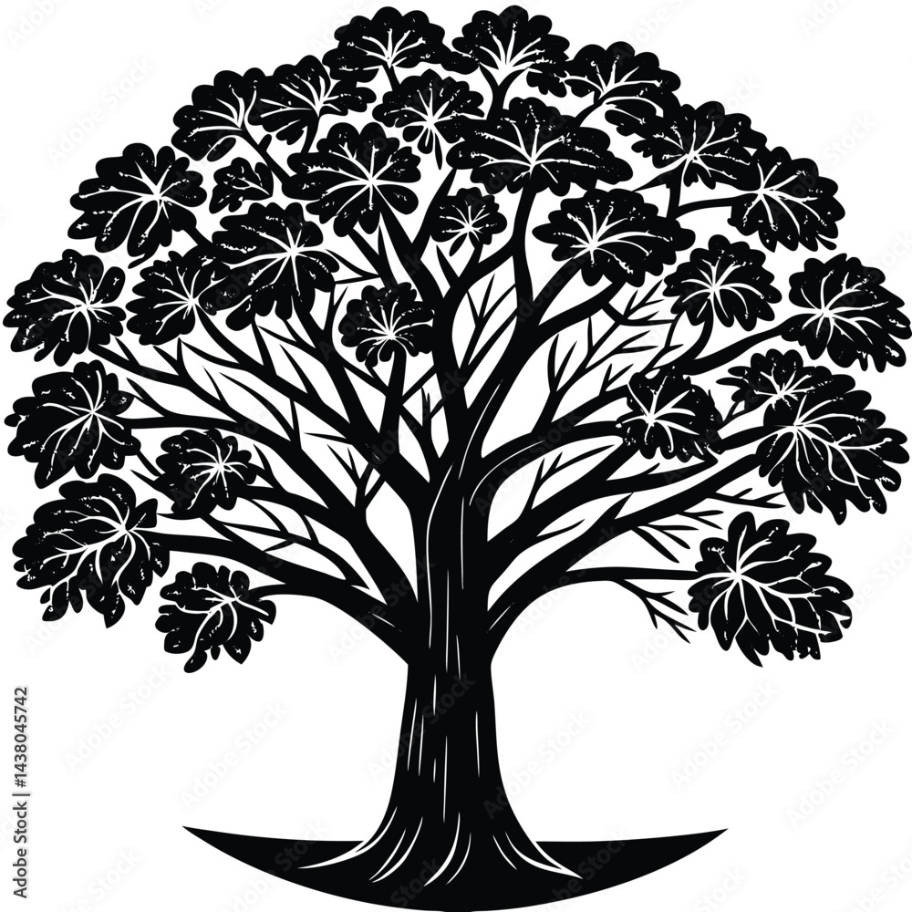 Obraz premium jacaranda trees icon on white background 