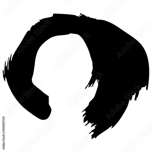 和風素材　筆で描かれたダイナミックな線のイラストセット　ベクター