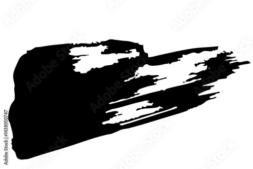 和風素材　筆で描かれたダイナミックな線のイラストセット　ベクター