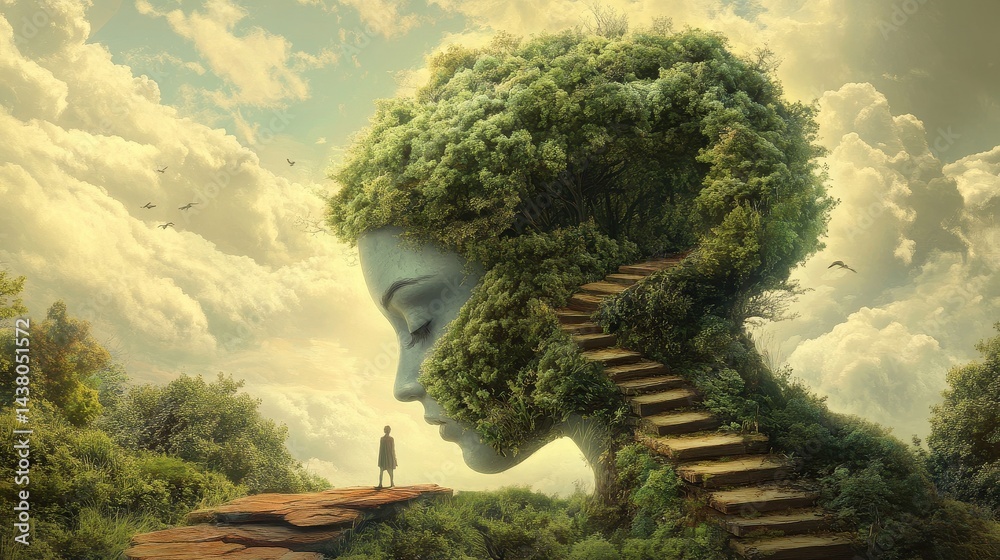 Nurturing the Mind, A Surreal Journey of Education and Growth.