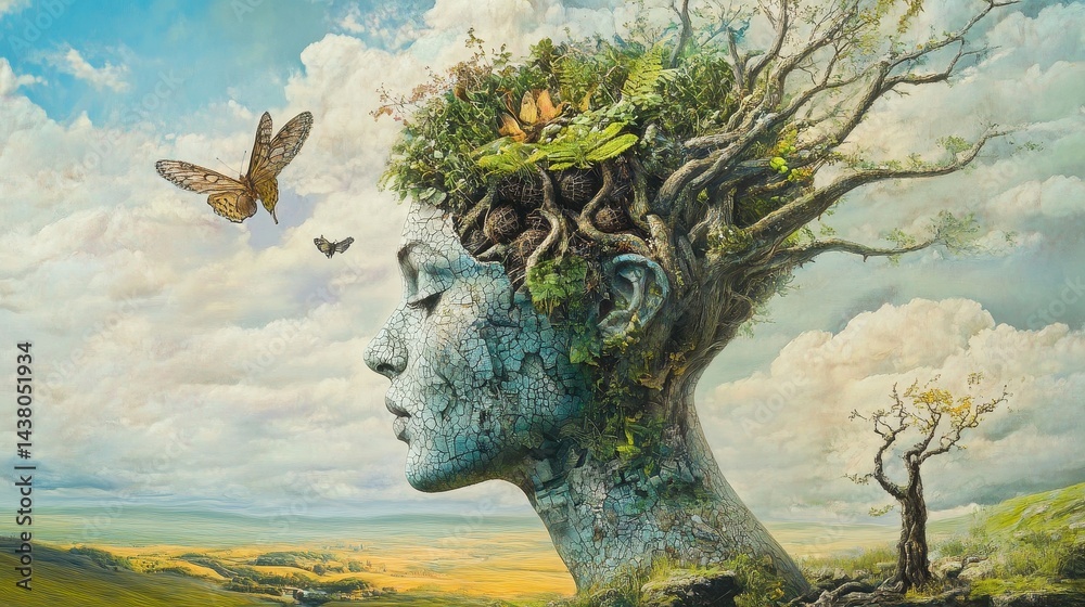 Nurturing the Mind, A Surreal Journey of Education and Growth.