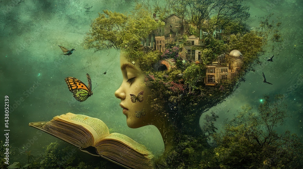 Nurturing the Mind, A Surreal Journey of Education and Growth.
