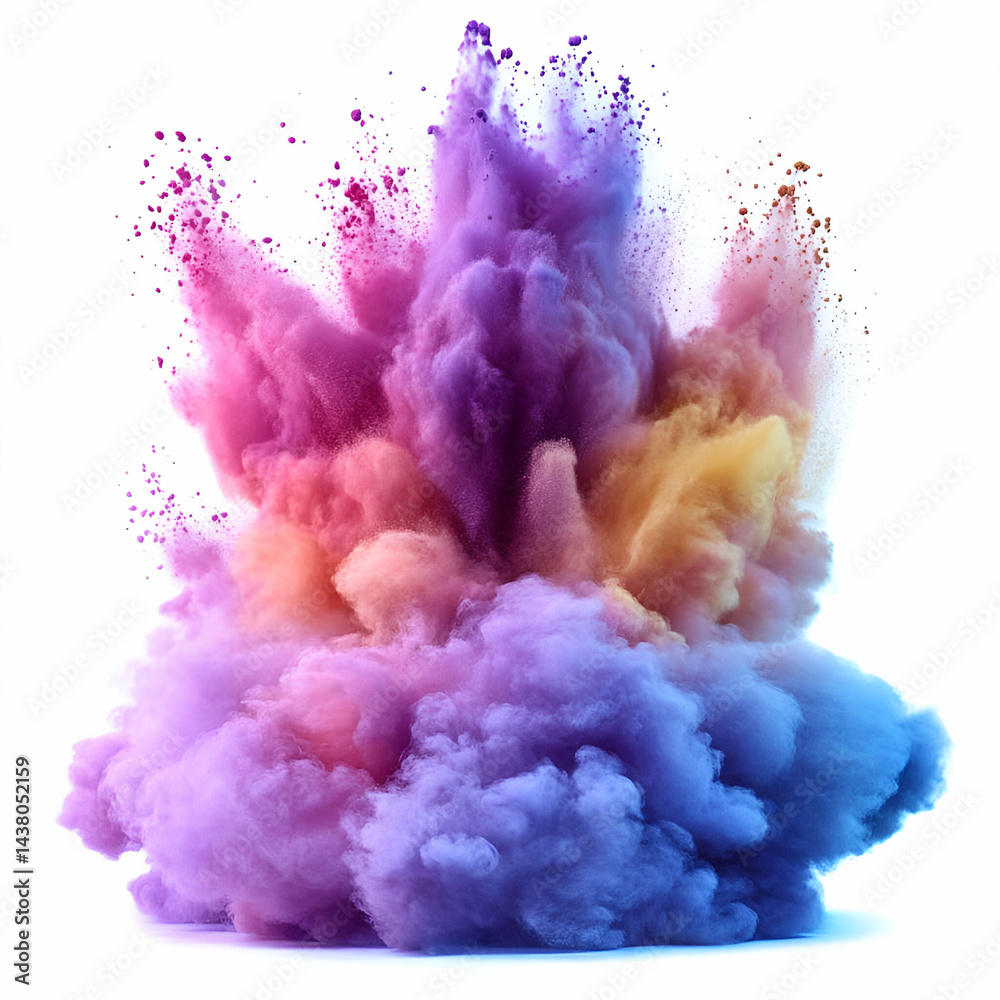 Fototapeta premium Colorful abstract smoke explosion background