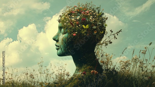 Obraz na płótnie Nurturing the Mind, A Surreal Journey of Education and Growth. w salonie