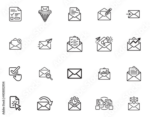 20 Email Marketing Icons set
