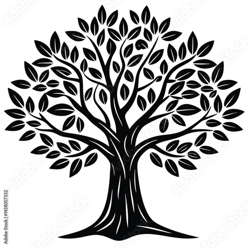 Olive trees icon on white background 