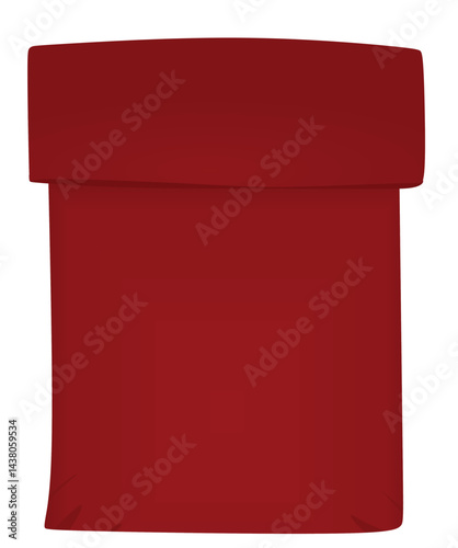 Red paper bag. vector illustration