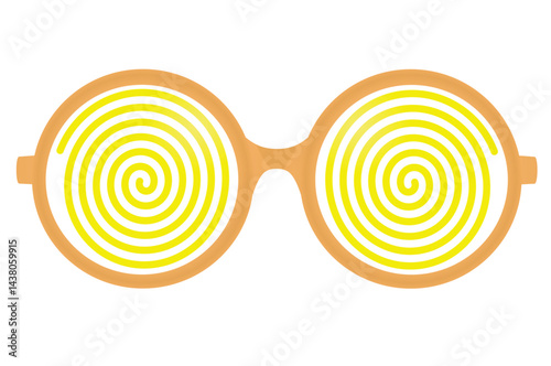 Retro swirl glasses. vector illustration