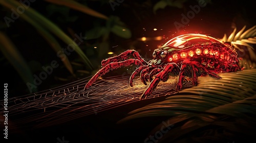 Shiny Spider in Jungle photo