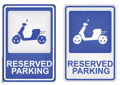 Motorcycle parking sign. vector illustration