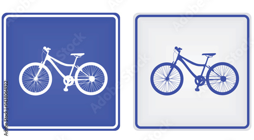 Bicycle parking sign. vector illustration
