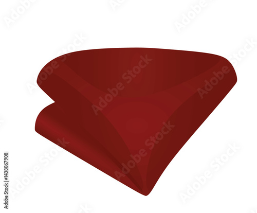 Red  suit necktie napkin. vector