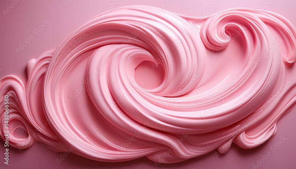 soft pink cream swirl on a pastel background perfect for beauty or skincare themes soft pink cream swirl on a pastel background perfect for beauty or skincare themes