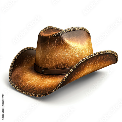 Stylish cowboy hat with intricate stitching and vibrant color, perfect for adding a rustic touch to your outfit.