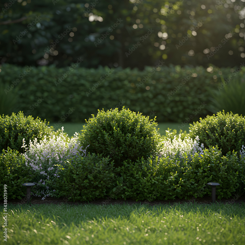 Fototapeta premium Landscaped Garden with Boxwood and LowGrowing Plants