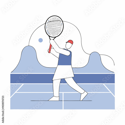 tennis player with racket