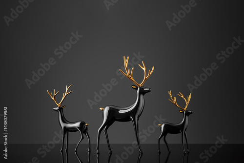 Elegant Reindeer Figurines for Christmas Decor