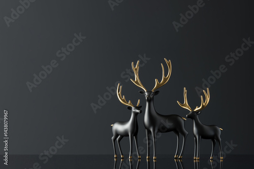 Elegant Reindeer Figurines for Christmas Decor
