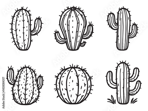 Nopal vector line art illustration