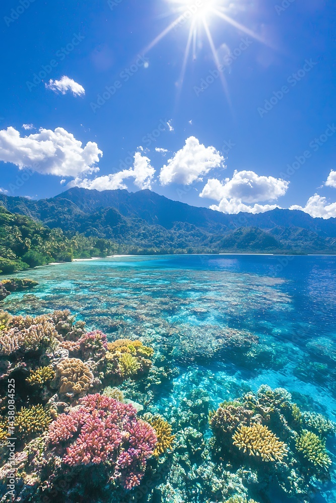 Naklejka premium Tropical Coral Reefs Scenic View