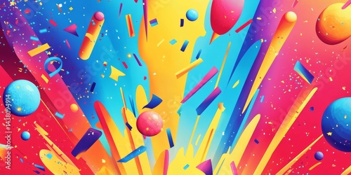 A colorful Happy New Year 2025 banner design, perfect for wishes, greetings, cards, brochures, covers, posters, or headers.