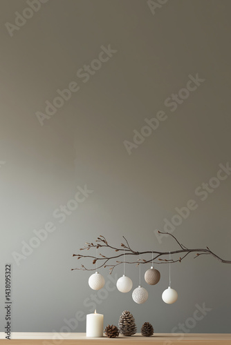 Elegant Branch with Hanging Ornaments