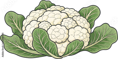 Cauliflower vector design, Cauliflower in white background illustration vector design