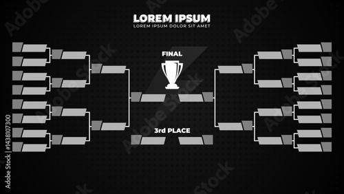 Tournament Bracket with 16 Team for Championship Event