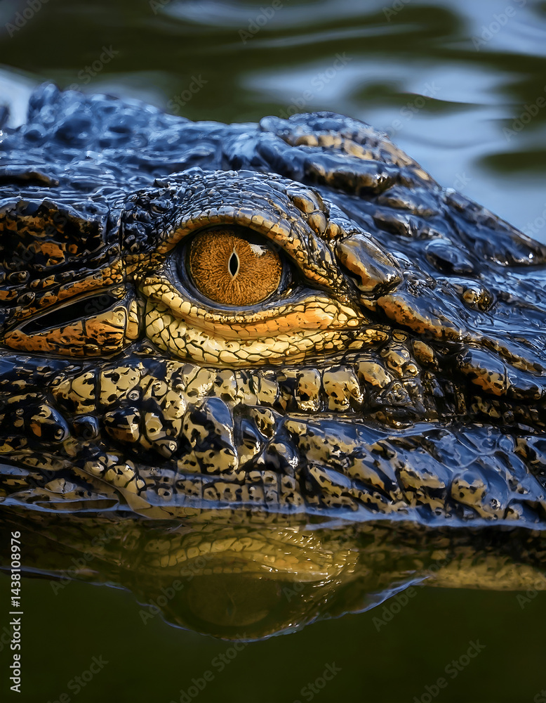 Fototapeta premium close up of a crocodile