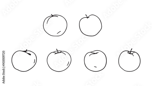 Apricot set line art
