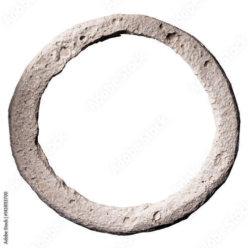 Round textured sandy circle on a neutral background, creating a natural and minimalist aesthetic