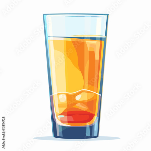 Cocktail glass isolated on white background. Alcoholic drink. Flat style vector illustration.