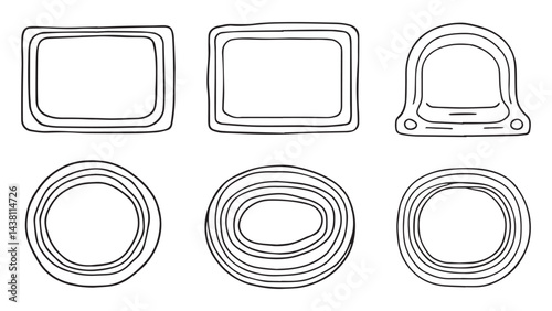 Bath mat set line art