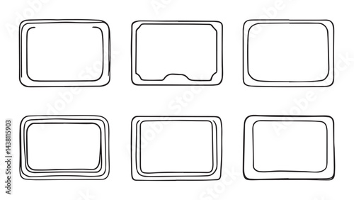 Bath mat set line art