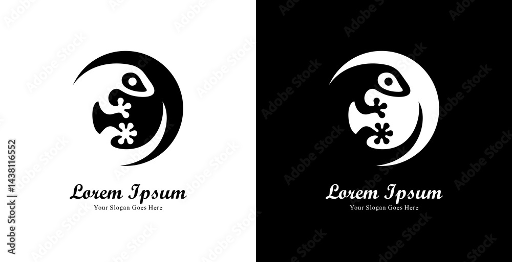 Obraz premium Gecko logo design with modern style