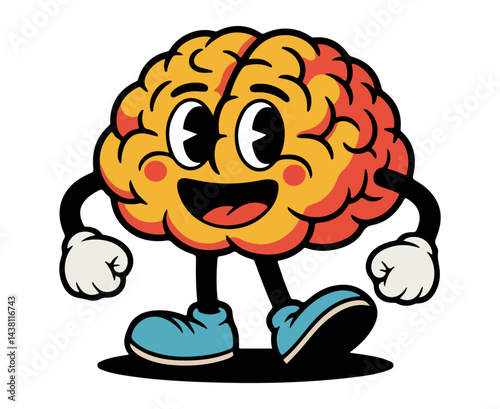 Brain Character Vector Art, Icons.