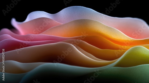 Abstract rainbow layered folds