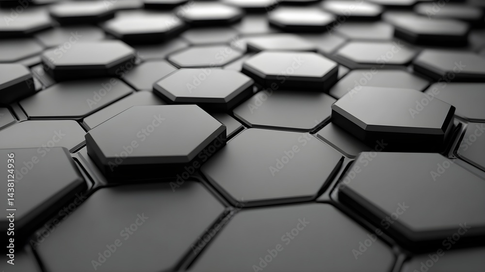 Abstract Black and White Hexagonal Pattern for Modern Design Abstract Black and White Hexagonal Pattern for Modern Design