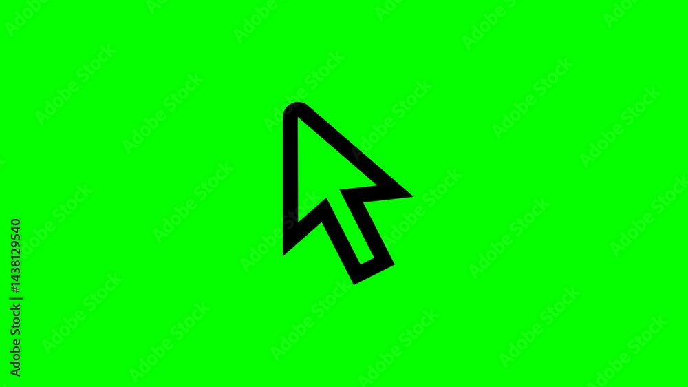 cursor icon animation on green screen background, cursor icon animation on green screen background,