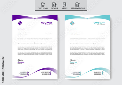 Modern creative letterhead template