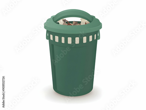 Green Waste Bin With Lid