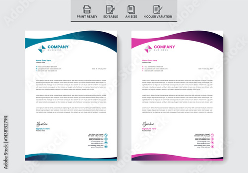 Modern creative letterhead template