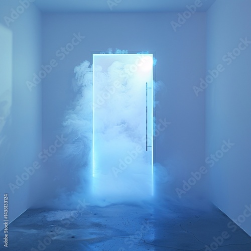 cold chamber icy steam frosty front door