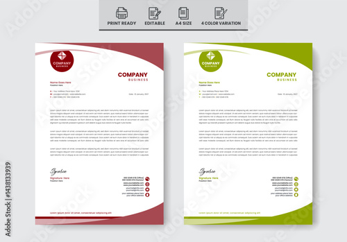 Modern creative letterhead template