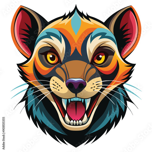 Vibrant Animal Head Illustration