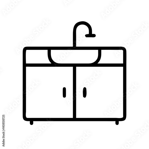 sink cabinet icon vector illustration
