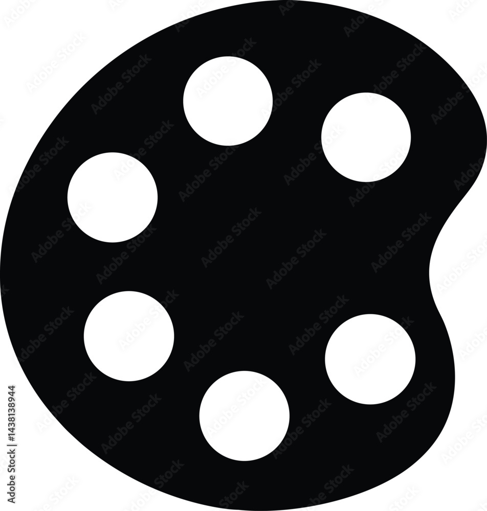 Fototapeta premium paint-palette-icon---art-or-creativity-symbol-eps