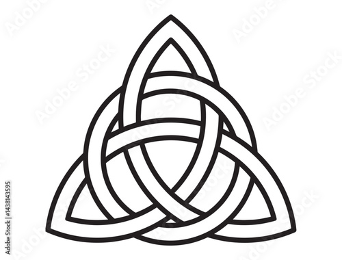 CELTIC KNOT SILHOUETTE WHITE BACKGROUND