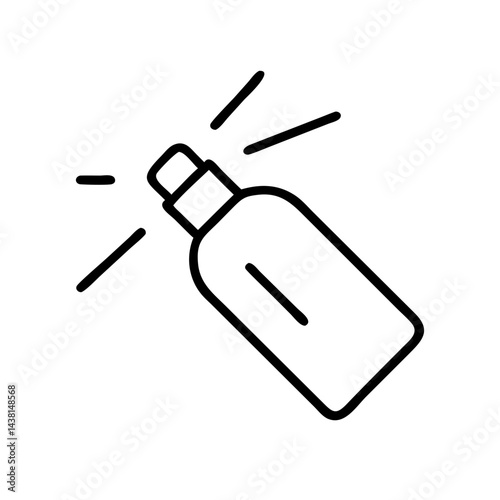 spray bottle line art icon vector illustration